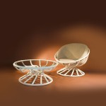 Fauteuil et table basse 'Manille Ecorce' de Bernard Govin