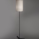 Tripode floorlamp, perforated metal lampshade by Robert Mathieu