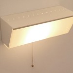 White lacquered wall light with perspex by Jacques Biny