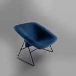 Paire de fauteuils Corb bleu de l'A.R.P.