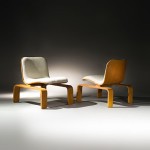 Jean-Michel Chaudeurge pair of fireside chairs.