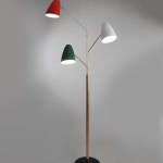 Rare floor lamp with 3 adjustable arms by Robert Mathieu 