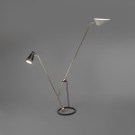 Floor lamp G 23 with double counterweights by Pierre Guariche