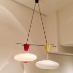 Double globes ceiling light by Oscar Torlasco