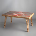 Large table by Roger Capron and Audoux Minet 