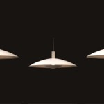 Exceptionnal set of 3 ceiling lights model 3080 by Pierre Paulin 